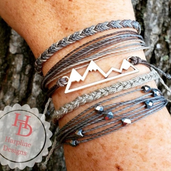 NWT Faith Move Mountains Spiritual Grey Multi String Charmed  Slider Bracelet - Picture 5 of 5